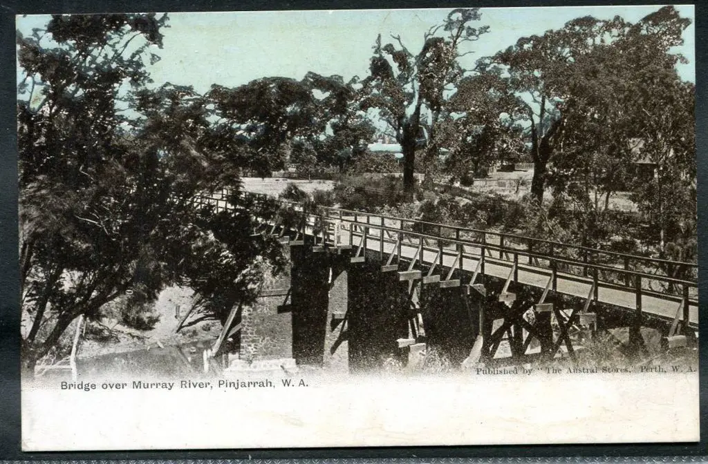 "Bridge Over Murray River, Pinjarrah, WA" b&w with ... Image 1++