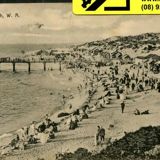 "Cottesloe Beach, W.A." b&w published by Fremantle ...