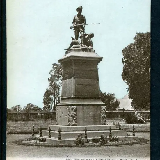 "Fallen Soldiers' Memorial, Perth, WA" b&w & blue. ...