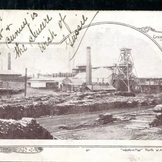 "Great Boulder Mine, Kalgoorlie" b&w Western Mail ...