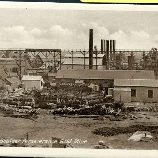 "Great Boulder Perseverance Gold Mine" b&w, white ...