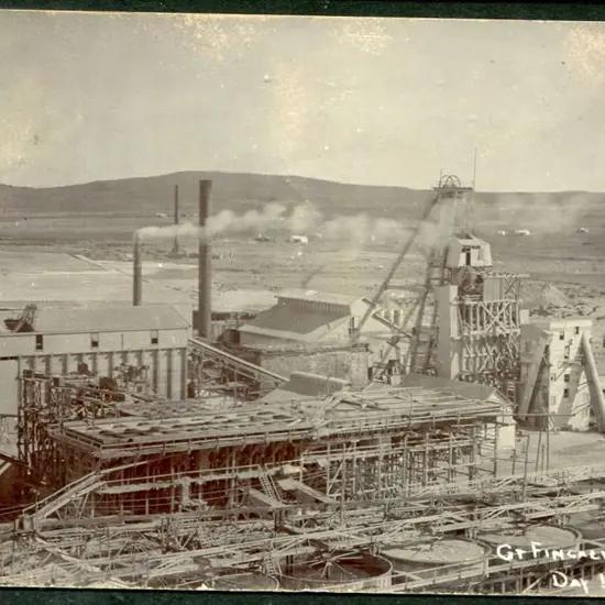"Gt Fingal Mine Day Dawn, WA" in b&w with ...