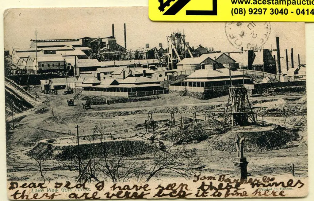 "Lake View Gold Mines" W.C. Simpson b&w postally ... Image 1++