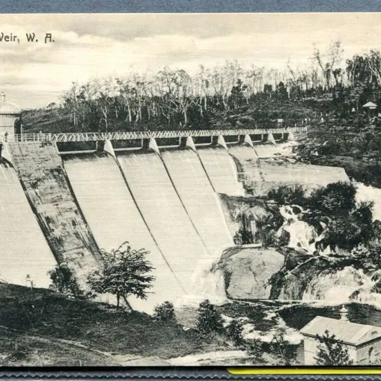 "Mundaring Weir, W.A." b&w Fremantle News Agents ...