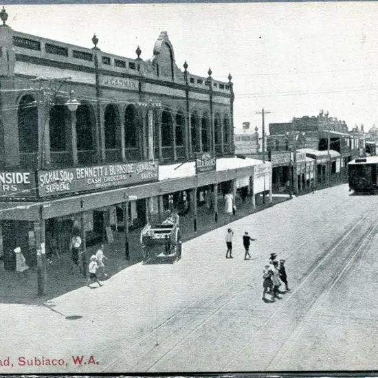 "Rokeby Road, Subiaco, WA" b&w O & Co c1910 card ...