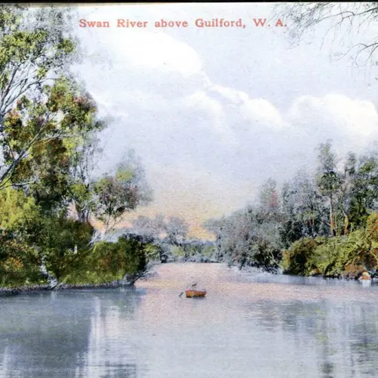 "Swan River Above Guildford, WA" A.Mayrhofer c1910 ...