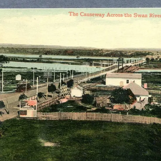 "The Causeway across the Swan River, Perth, WA" ...