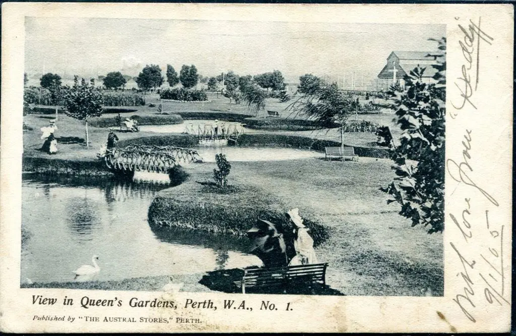 "View in Queen's Gardens, Perth, WA, No.1" Austral ... Image 1++