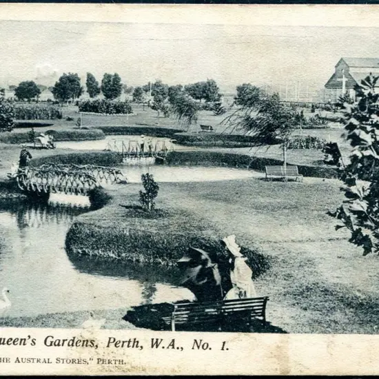 "View in Queen's Gardens, Perth, WA, No.1" Austral ...