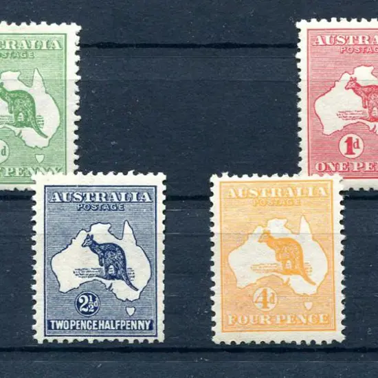 1913 1st Watermark 1d (Die II) to 5d (excl 3d) ...