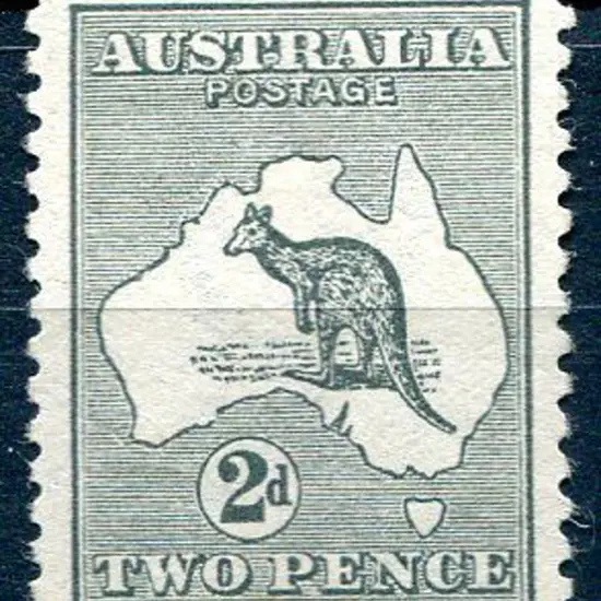 1913 1st Watermark 2d grey with "scratch off coast ...