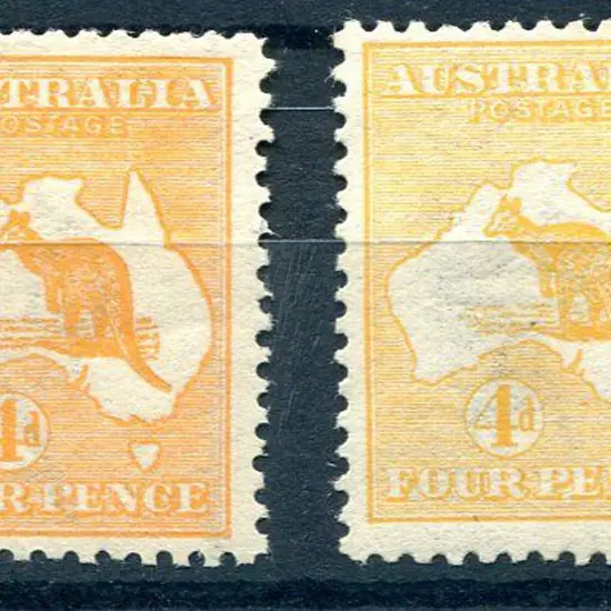1913 1st Watermark 4d deep orange MLH with hinge ...