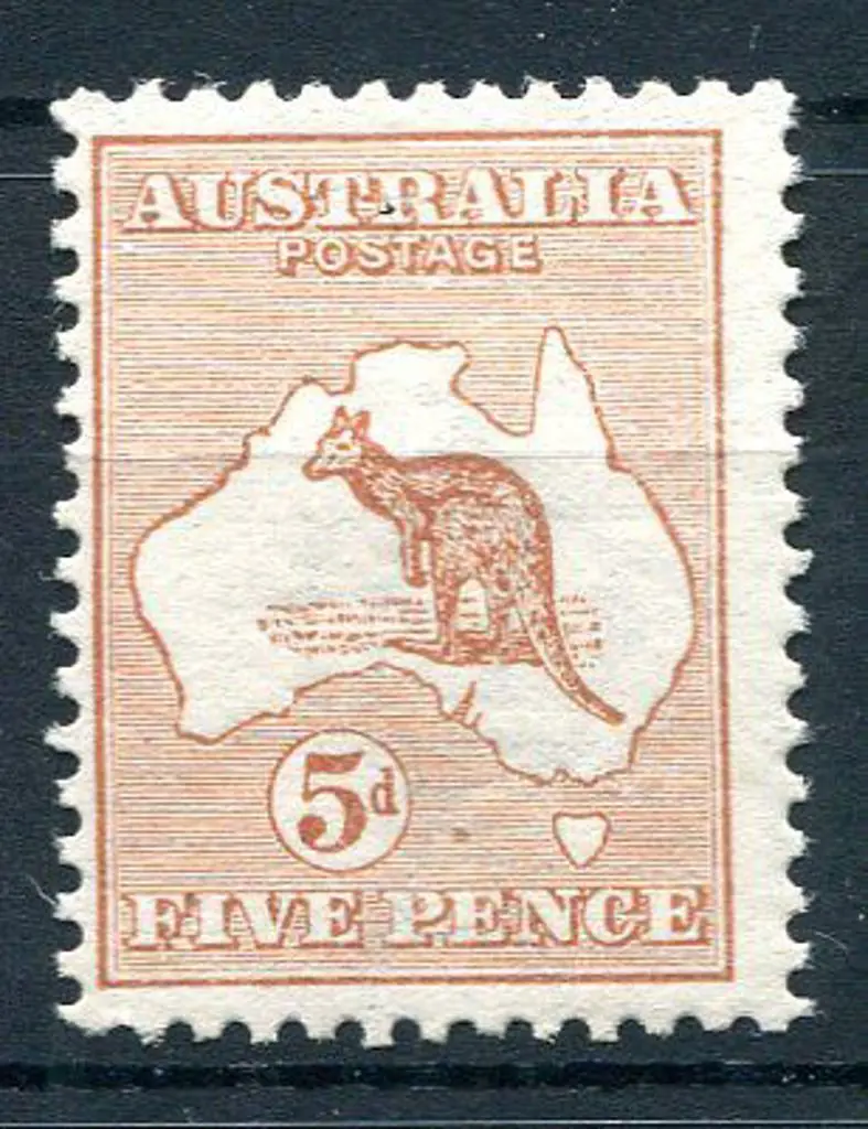 1913 1st Watermark 5d chestnut, fine MUH, centred ... Image 1++