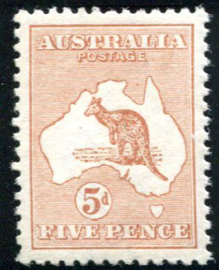 1913 1st Watermark 5d chestnut. A superior MUH ... Image 1++