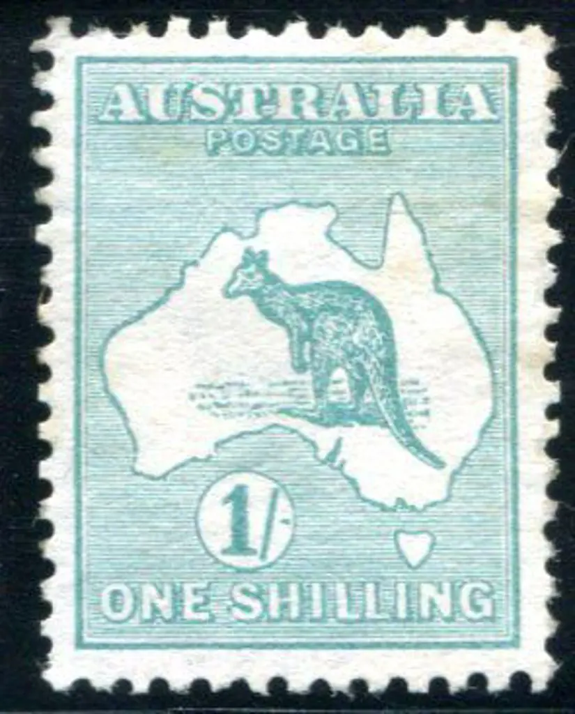 1913 1st Watermark 1/- blue green with wmk ... Image 1++