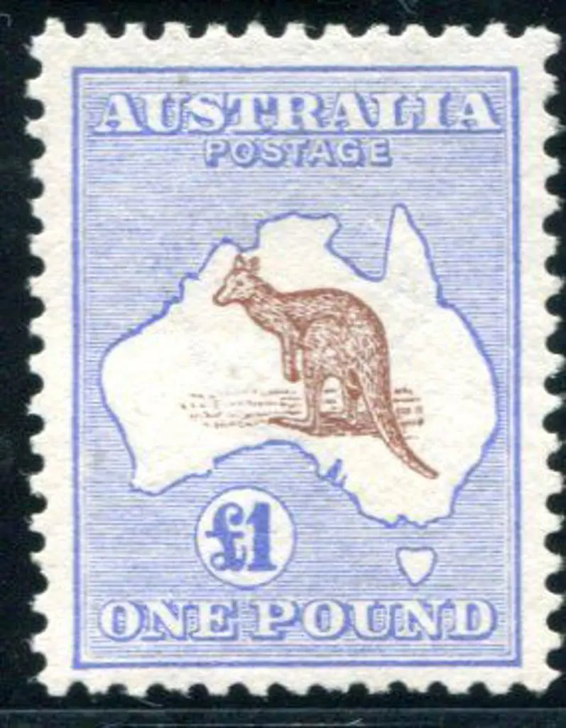 1913 1st Watermark £1 red-brown & blue with duty ... Image 1++