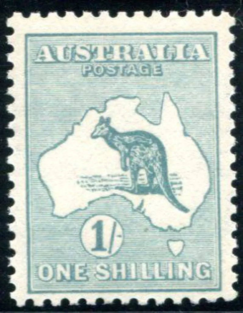 1915 2nd Watermark 1/- bright blue green. Fresh ... Image 1++