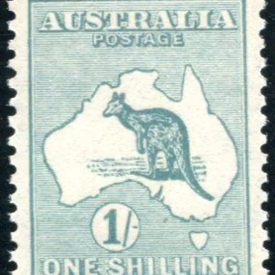 1915 2nd Watermark 1/- bright blue green. Fresh ...
