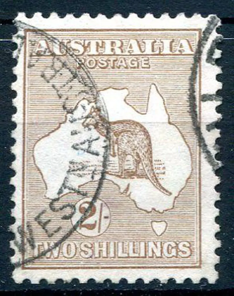 1915 2nd Watermark 2/- light brown fine used with ... Image 1++