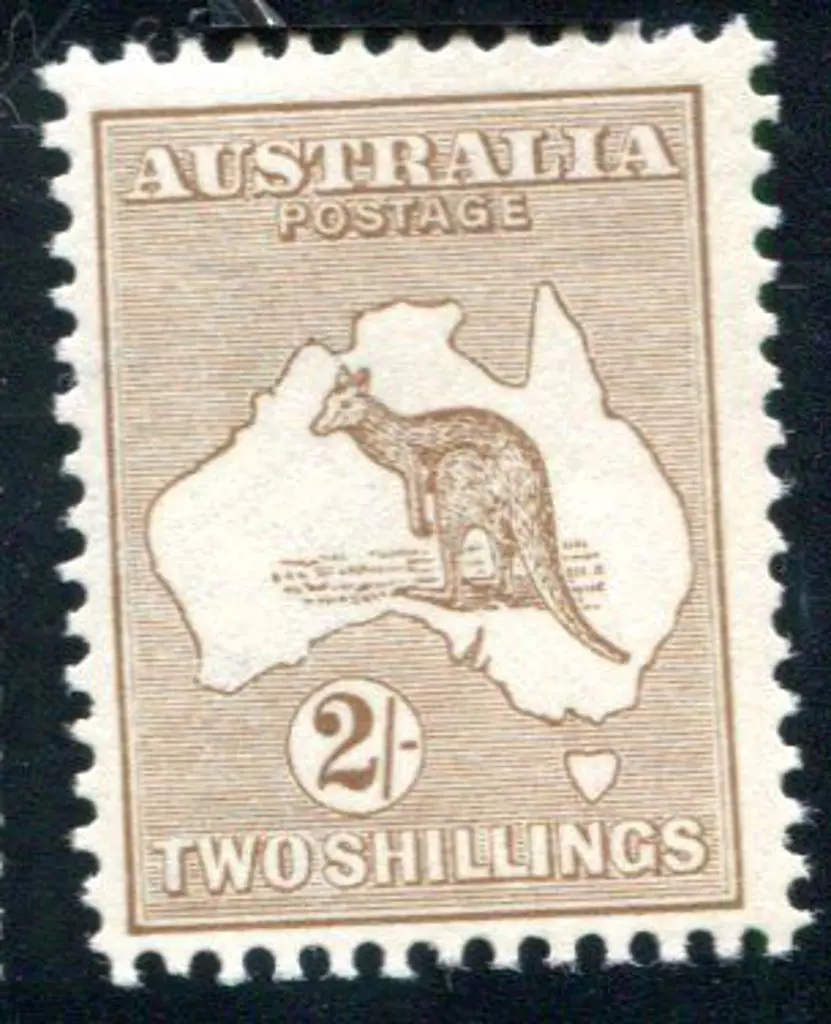 1915 2nd Watermark 2/- light brown. Centred ... Image 1++