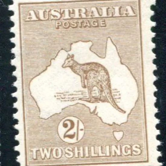 1915 2nd Watermark 2/- light brown. Centred ...