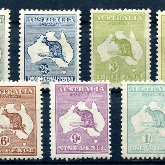 1915/28 3rd Watermark 2d set of 8 to 1/- incl both ...