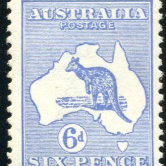 1915/28 3rd Watermark 6d blue, Die II with "notch ...