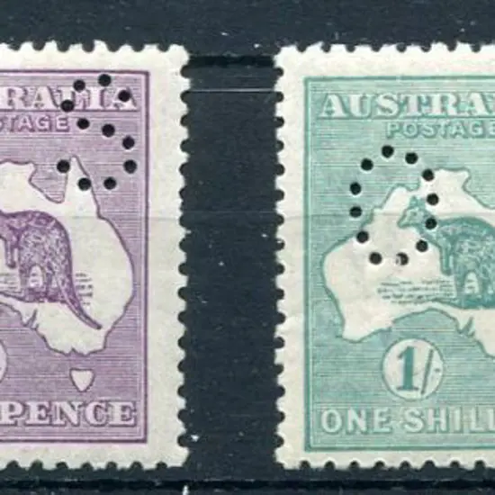 1915/28 3rd Watermark 6d chestnut MLH & 9d, 1/- & ...