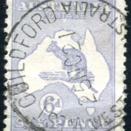1915/28 3rd Watermark 6d dull grey-blue with "bite ...