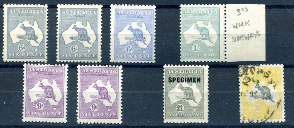 1915/28 3rd Watermark 6d ultramarine in 3 shades ... Image 1++