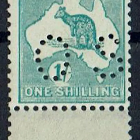 1915/28 3rd Watermark 1/- blue-green, Die IIB ...