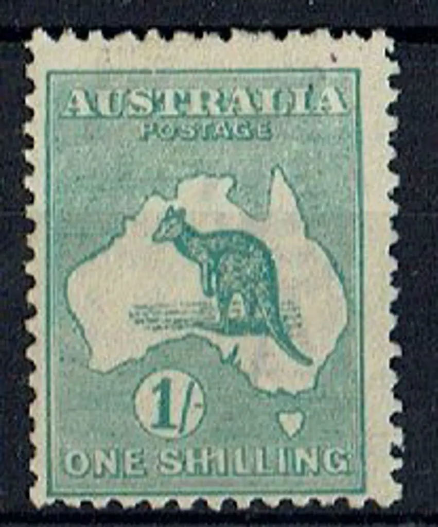 1915/28 3rd Watermark 1/- dull blue-green, Die IIB ... Image 1++