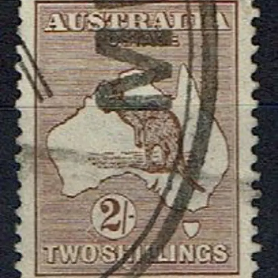 1915/28 3rd Watermark 2/- brown showing "white dog ...