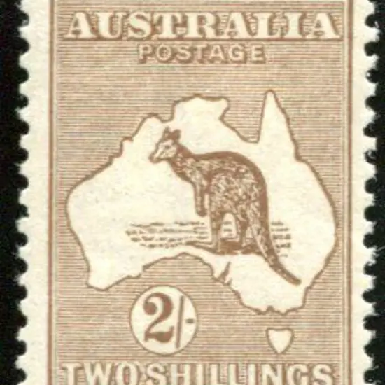 1915/28 3rd Watermark 2/- brown. MVLH with good ...