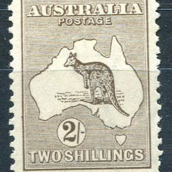 1915/28 3rd Watermark 2/- brown. One nibbled perf ...