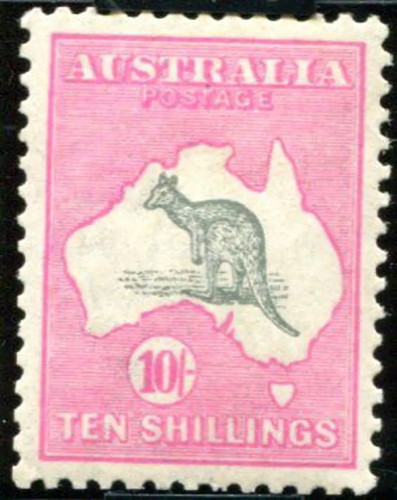1915/28 3rd Watermark 10/- grey & deep aniline ... Image 1++