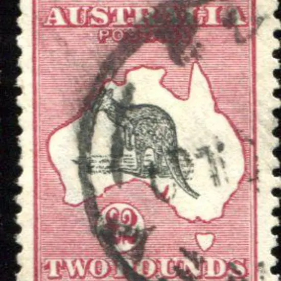 1915/28 3rd Watermark £2 grey-black & crimson ...