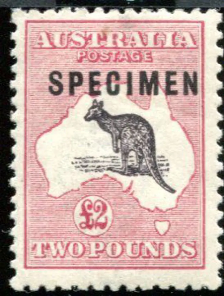 1915/28 3rd Watermark £2 purple black & rose ovptd ... Image 1++