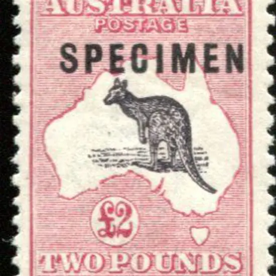 1915/28 3rd Watermark £2 purple black & rose ovptd ...
