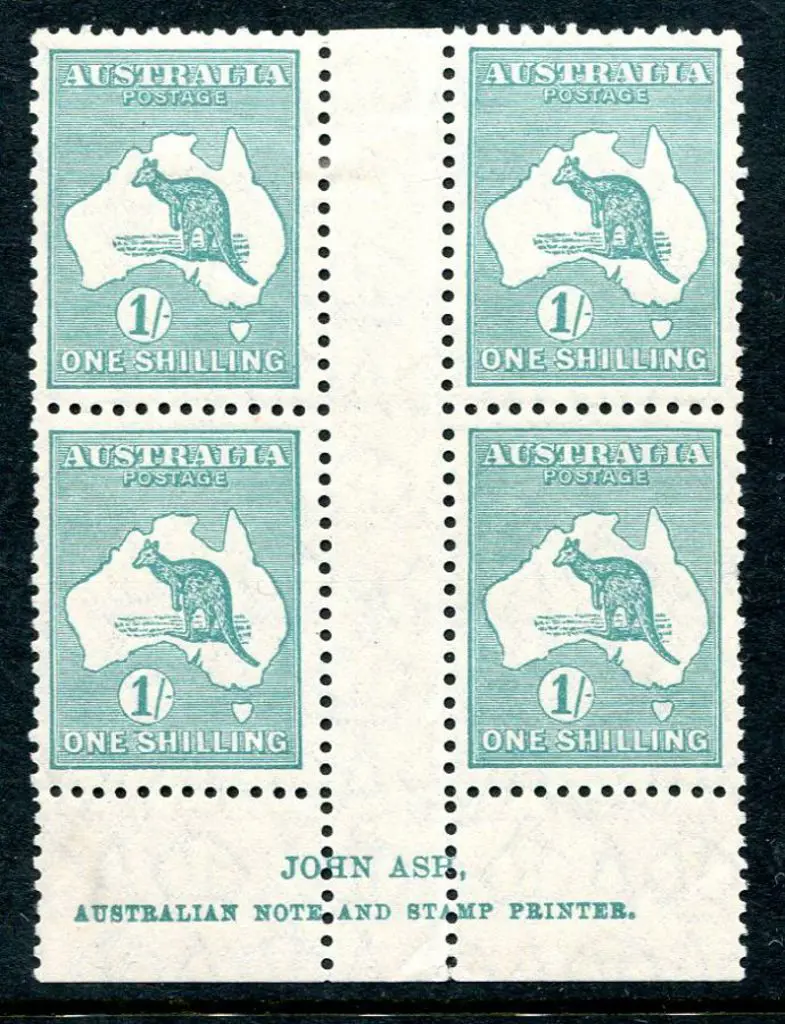 1929/30 Small Multiple Watermark 1/- blue-green ... Image 1++