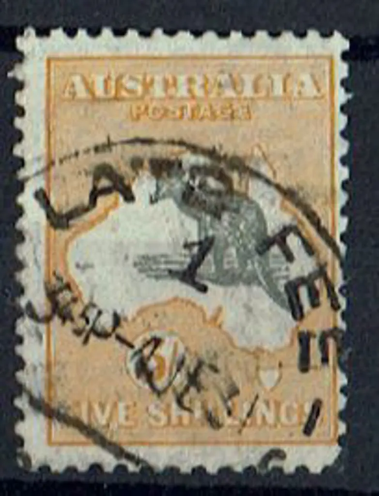 1929/30 Small Multiple Watermark 5/- grey & ... Image 1++