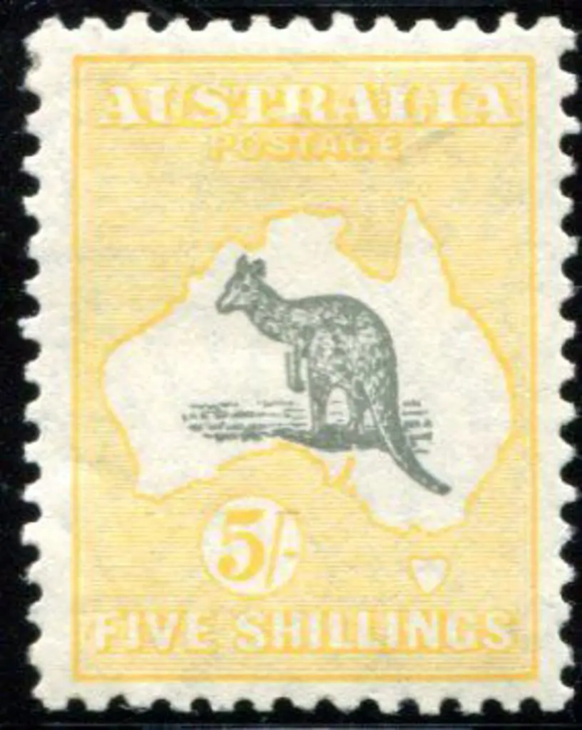 1929/30 Small Multiple Watermark 5/- grey & ... Image 1++