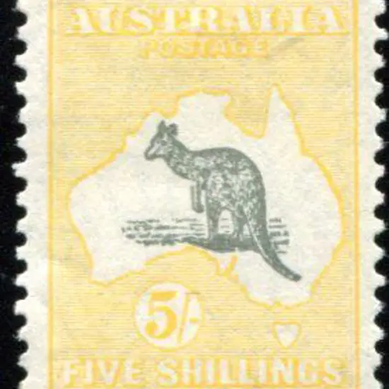 1929/30 Small Multiple Watermark 5/- grey & ...