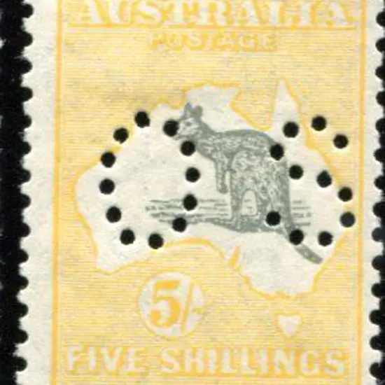 1929/30 Small Multiple Watermark 5/- grey & ...