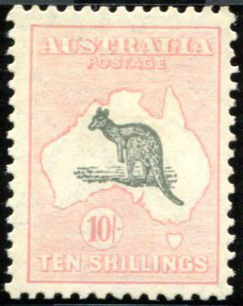 1929/30 Small Multiple Watermark 10/- grey & pale ... Image 1++
