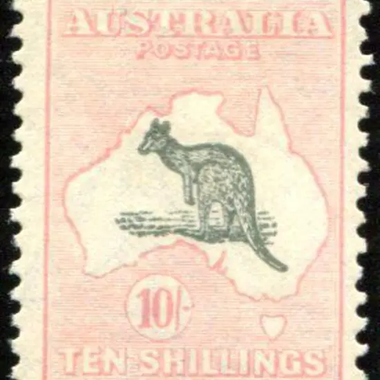1929/30 Small Multiple Watermark 10/- grey & pale ...