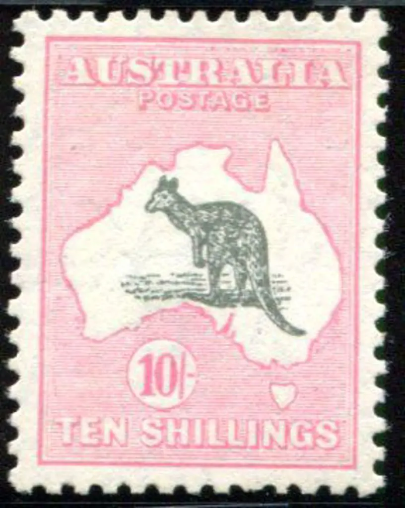 1929/30 Small Multiple Watermark 10/- grey & pale ... Image 1++