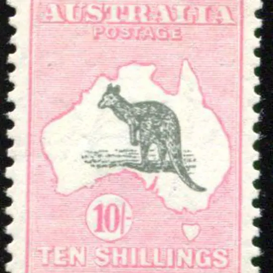 1929/30 Small Multiple Watermark 10/- grey & pale ...