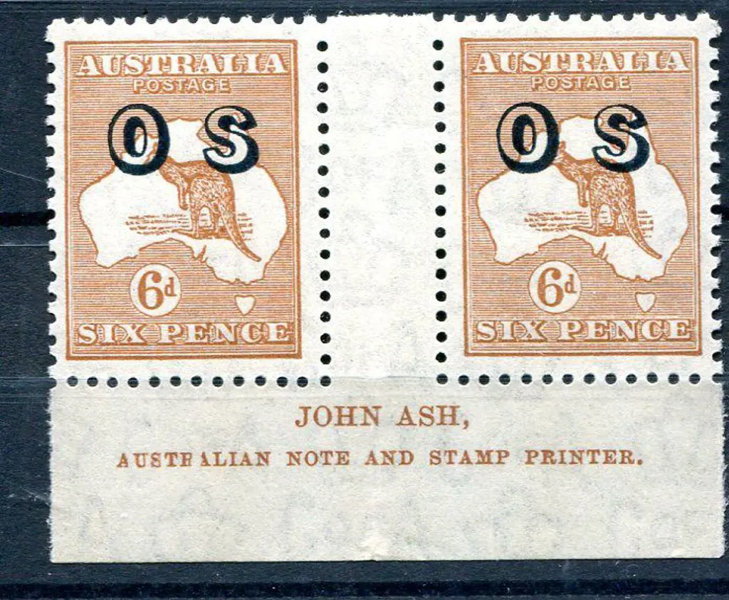 1931-47 CofA Watermark 6d chestnut Ash imprint ... Image 1++