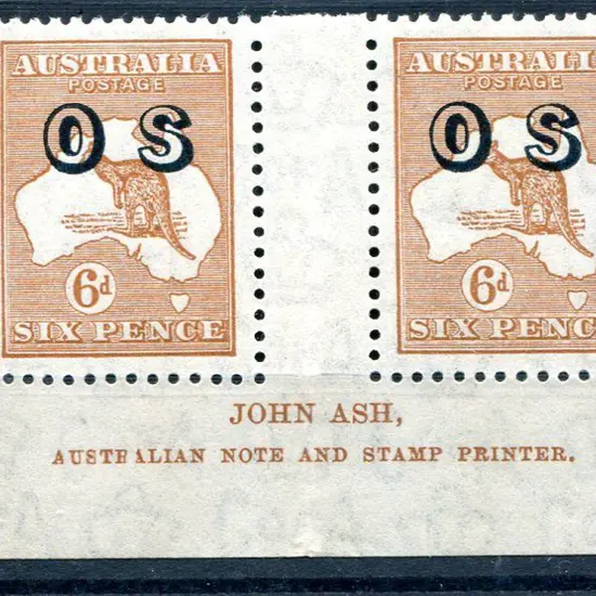 1931-47 CofA Watermark 6d chestnut Ash imprint ...
